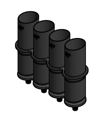 Carbon Fiber Tuna Tube with Brackets