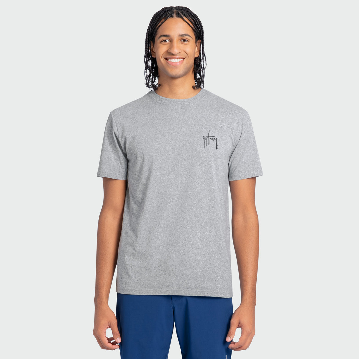Guy Harvey Threadcycled Tee - Stipple Bills — LIGHT GREY HEATHER (official product shot)