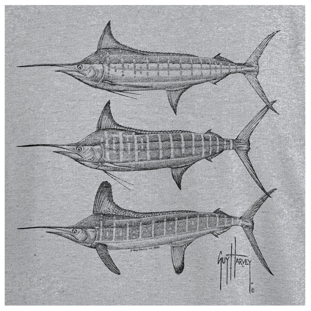 Guy Harvey Threadcycled Tee - Stipple Bills — LIGHT GREY HEATHER (official product shot)