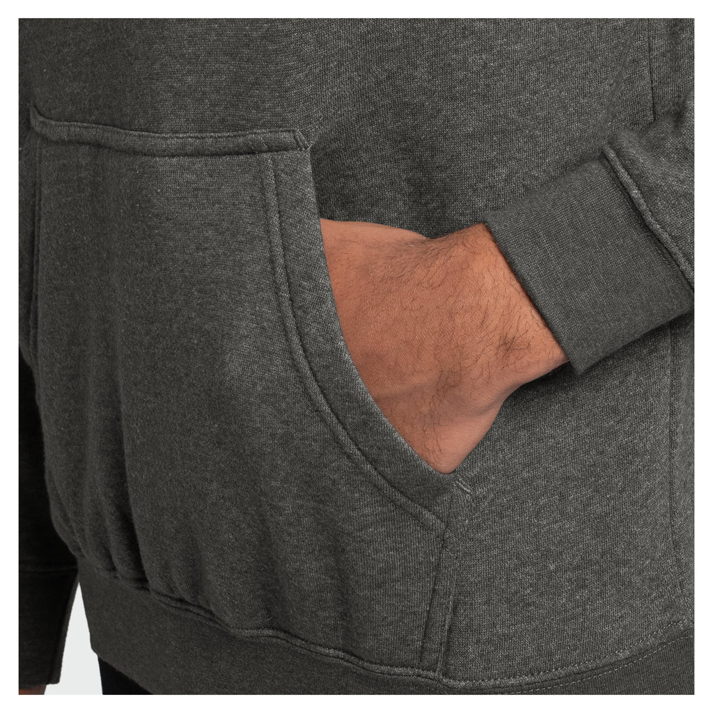 Guy Harvey Tradewinds Fleece Hoodie - Stipple Bills Marlin — CHARCOAL HEATHER (official product shot)