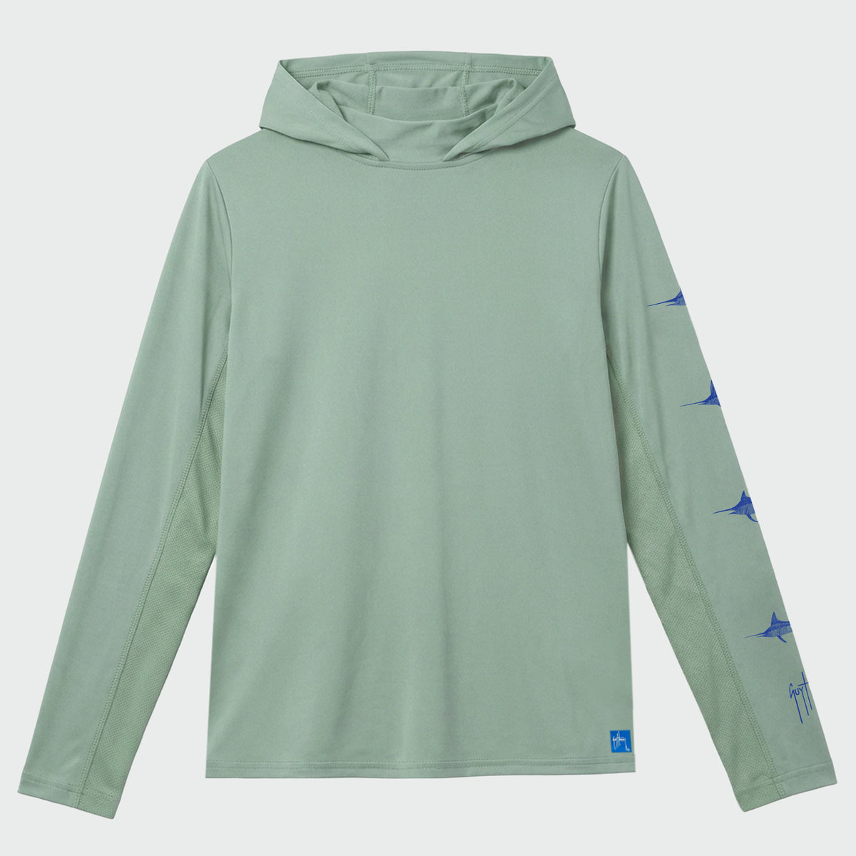 Guy Harvey Women's Marlin Air Sun Protection Hood - Blue Surf — BLUE SURF (official product shot)