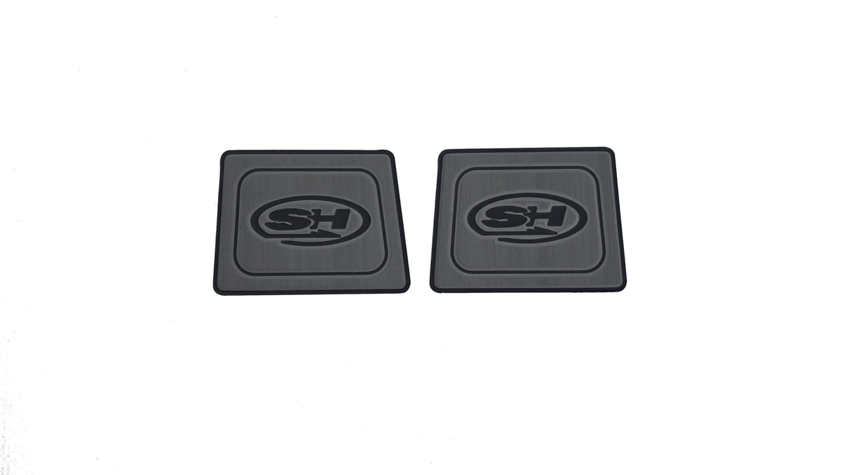 Sea Hunt Foot Pads — Slate Grey over Black — Sea Hunt logo