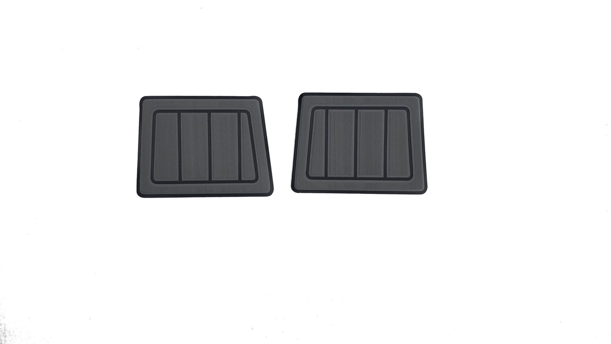Sea Hunt Foot Pads — Slate Grey over Black — Teak lines