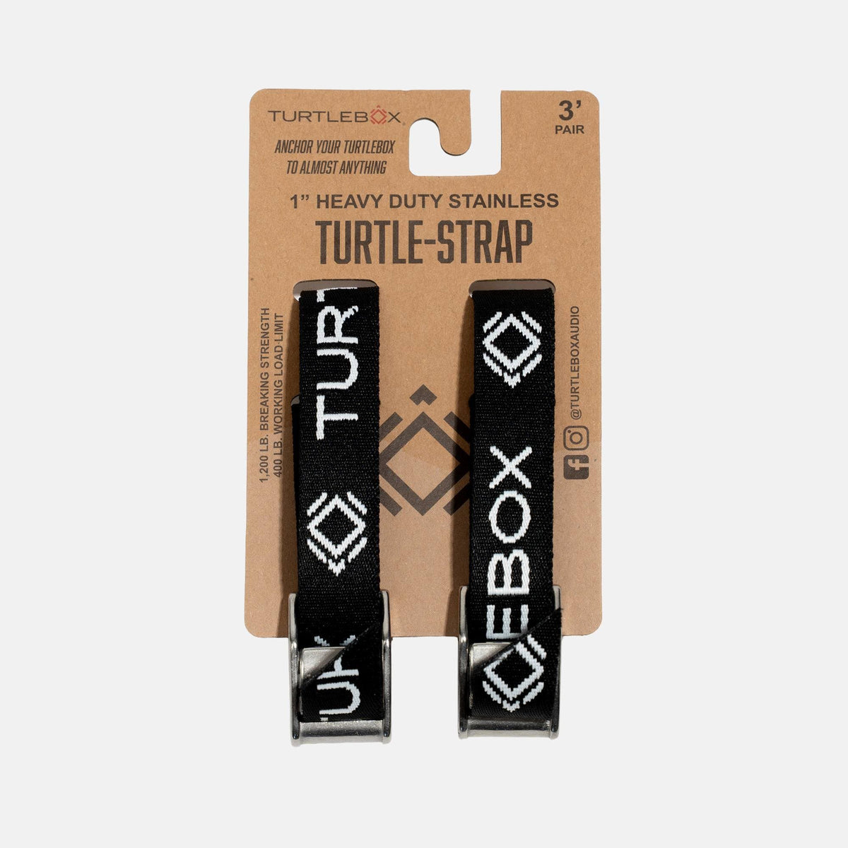 Turtlebox Tie-Down Straps — black